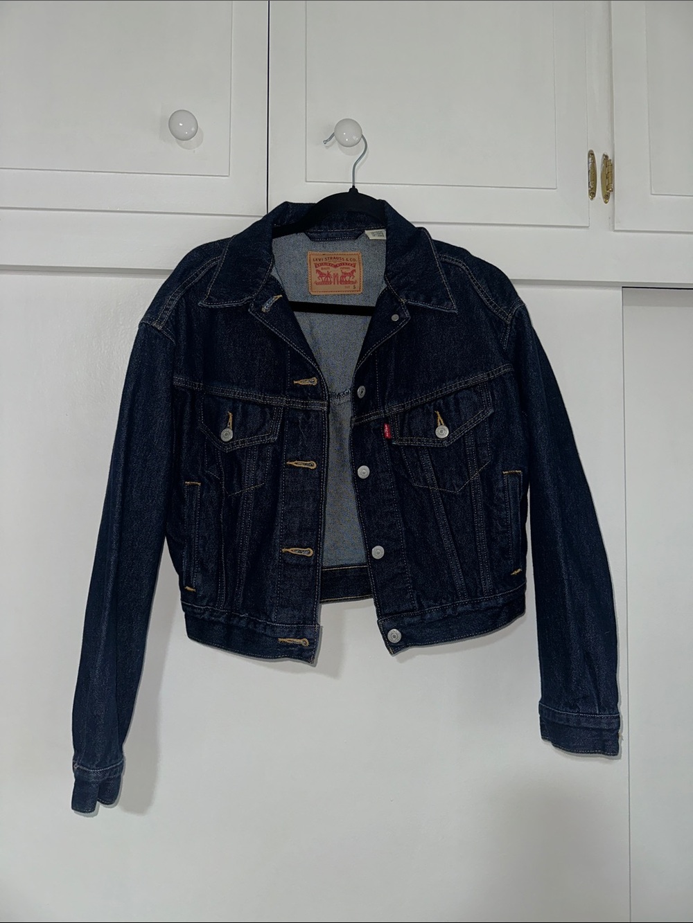 Dark wash denim jean jacket